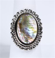 Sterling Abalone Ring.