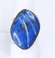 Sterling Silver Lapis Ring.