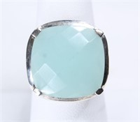 Sterling Silver Ring with Jade.