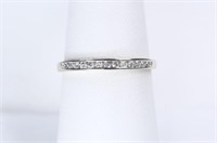 10K White Gold Band with 1/2 CTTW Diamonds. Size