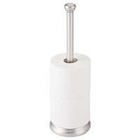 MDesign Metal Free-Standing Toilet Paper Holder wi