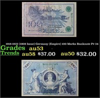 1918-1922 (1908 Issue) Germany (Empire) 100 Marks