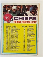 CHIEFS 1973 TOPPS TEAM CARD