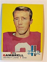 BILLY GAMBRELL 1969 TOPPS CARD-LIONS
