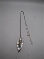 Sterling Silver Chain with Silver Colored Pendant