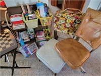 Vintage Office Chair, TV Trays, Games