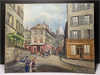 Beryl Haley Original Painting Montmartre Oil on