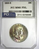 1952-S Franklin PCI MS-65 FBL LISTS FOR $1250