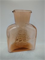 Mid Century Kanawha Embossed Ship Double Glass