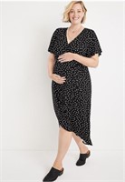 High Low Nursing Friendly Maternity Midi Dress