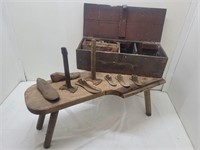 Primitive Cobblers Bench with Tools