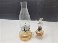 7 1/2" h "HANDY" Oil Lamp & Finger Oil Lamp