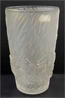 Rene Lalique Coqs et Plumes Art Glass Vase