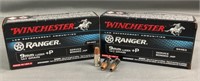 (2x) 50 Rnds Winchester Ranger JHP 9mm Luger +P
