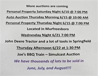 More Upcoming Auctions!!!