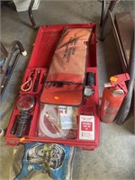 The grand master lockout kit, fire extinguisher,