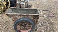 Vintage Steel Wheel Barrow W/ Steel Spoke Wheels