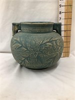 Red Wing/Union Stoneware Brushware Vase w/ Oak