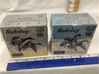 (2) Holiday Shell Cardboard Boxes, Empty