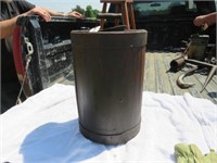 Vintage Wooden Oil Bucket w/ Funnel