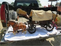 Draft Horses & Covered Wagon Model