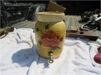 Rose Crock with Water Spigot