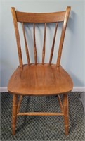 Single wood chair. Seat height is 18ins.