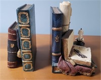 Bookends. Steel and plaster.
