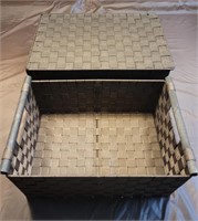 Mesh storage baskets in brown. 7½×12×17 &