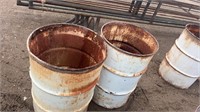 2 - 50 gallon Metal Burn Barrels
