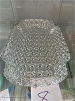 Scalloped edge glass bowl