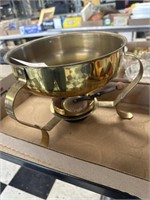 Brass fondue pot/ not complete