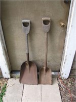 Antique Wooden Handled Shovels