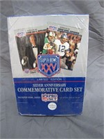 160 Unopened Silver Anniversary Super Bowl Cards