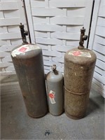 3 Acetylene Cylinders Some Gas