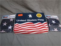 New 3pc US Flag Set