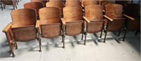 *6-gang THEATER SEATS FROM CHAPMAN THEATER - READ