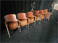 *6-gang THEATER SEATS FROM CHAPMAN THEATER - READ