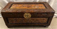 Wooden storage chest.