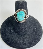 Vintage Sterling Turquoise Native American Ring