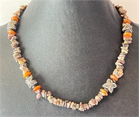 Sterling Multi Stone Necklace Gorgeous 18"