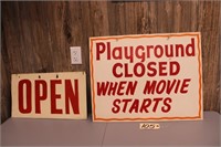 (2) wood signs