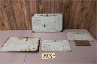 General Electric transformer name plates