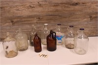 Clorox brown bottle-(7) gal glass jugs