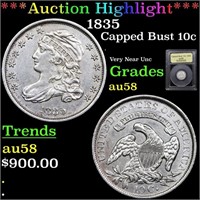 ***Auction Highlight*** 1835 Capped Bust Dime 10c