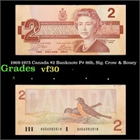 1969-1975 Canada $2 Banknote P# 86b, Sig. Crow & B
