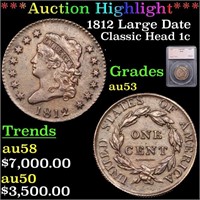 ***Auction Highlight*** 1812 Large Date Classic He