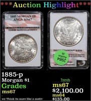 ***Auction Highlight*** 1885-p Morgan Dollar $1 Gr