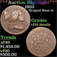 ***Auction Highlight*** 1802 Draped Bust Large Cen