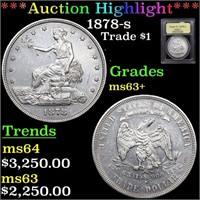 ***Auction Highlight*** 1878-s Trade Dollar $1 Gra